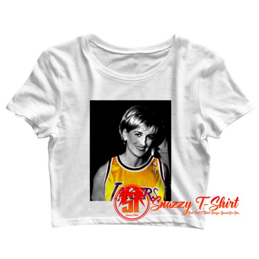 Princess Diana Wearing Los Angeles LA Lakers Jersey Crop Top Shirt