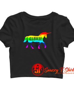 Proud Guncle Unicorn Crop Top Shirt