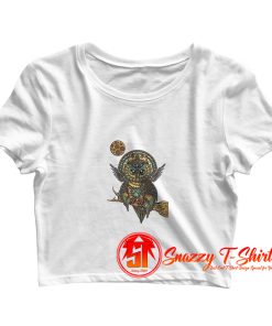 Psychedelic Owl Gothic Crop Top Shirt