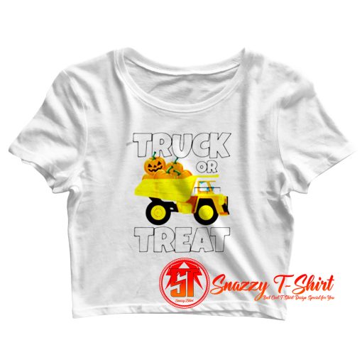 Pumpkin Trick Or Treat Crop Top Shirt