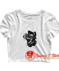 Punk Rock Kitty Cat Crop Top Shirt