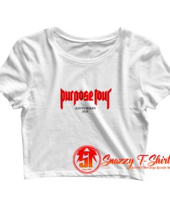 Purposetour Justin Bieber 2016 Crop Top Shirt