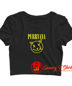Purrvana Kitty Nirvana Parody Crop Top Shirt