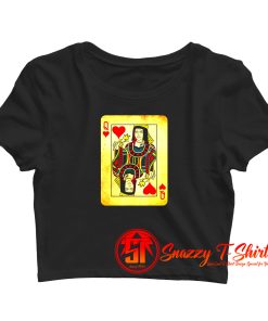 Queen Of Hearts Costume Halloween Deck Of Cards Crop Top Shirt