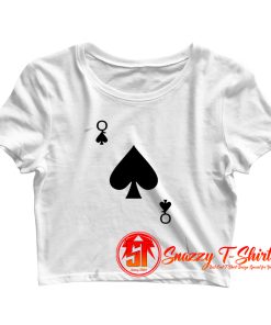 Queen Of Spades Deck Crop Top Shirt