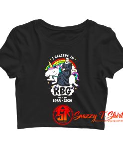 RBG Ruth Bader Ginsburg Riding Unicorn Crop Top Shirt