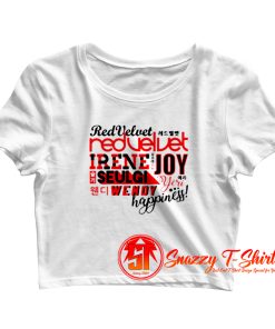 RED VELVET FONT COLLAGE Crop Top Shirt