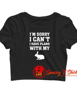 Rabbi Im Sorry I Cant I Have Plans With My Bunny Crop Top Shirt