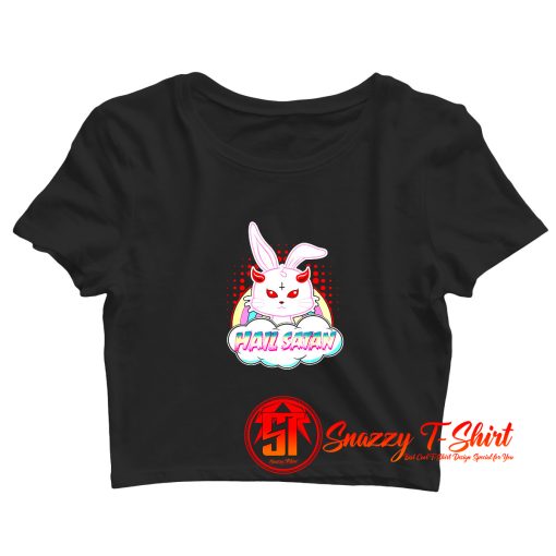 Rabbit Hail Satan Easter Demonic Baphomet Crop Top Shirt
