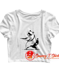 Raccoon Gun Panda Crop Top Shirt
