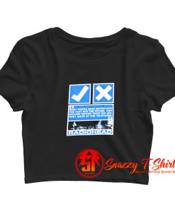 Radiohead Shirt Waste Television Artwork Crop Top Shirt