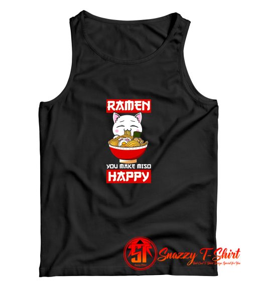 Ramen Cat Japanese Tank Top