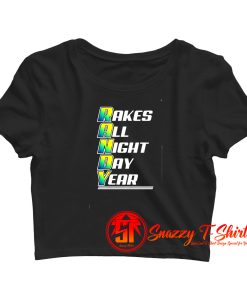 Randy Rakes Tampa Bay Rays All Night Day Year Crop Top Shirt