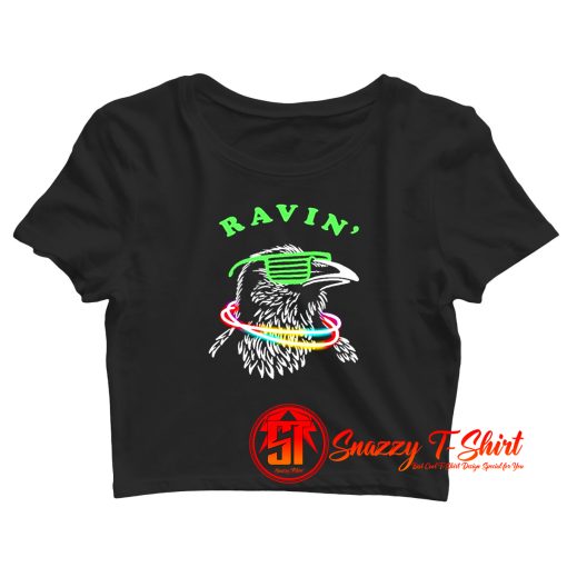Rave Party Neon Bird Funny Crop Top Shirt