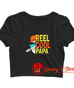 Reel Cool Fishing Papa Crop Top Shirt