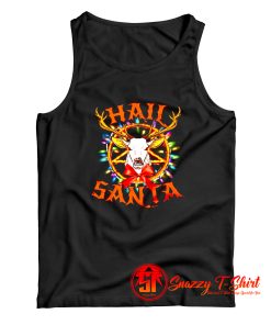 Reindeer with Pentagram and Christmas Lights Tank Top