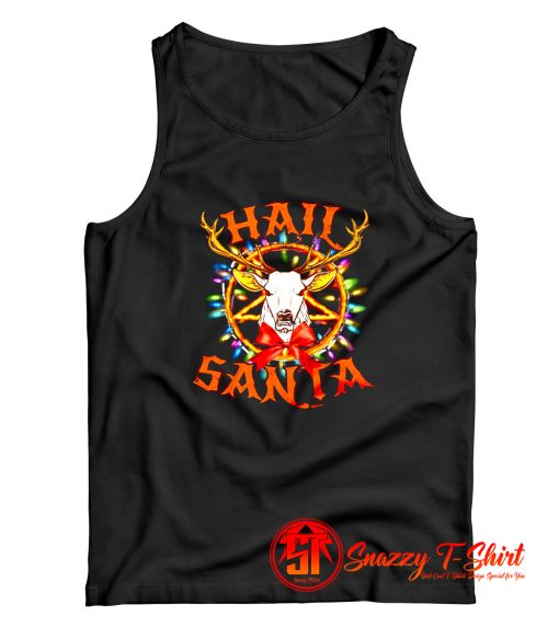 Reindeer with Pentagram and Christmas Lights Tank Top
