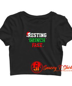 Resting Grinch Face Crop Top Shirt