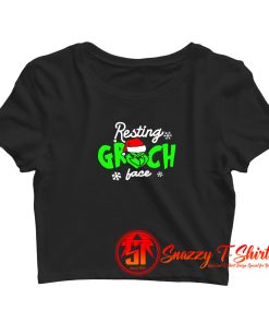 Resting Grinch Face cool Crop Top Shirt