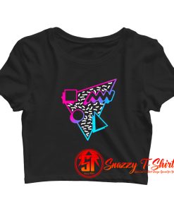Retro 80s Neon Memphis Style Crop Top Shirt