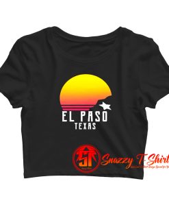 Retro El Paso Texas Sunset Crop Top Shirt