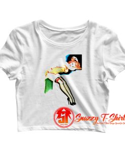 Retro Pin Up Girl Crop Top Shirt