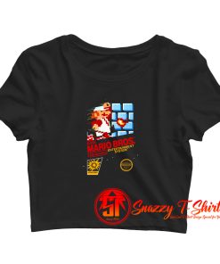 Retro Super Mario Brothers Nintendo Game Cover Crop Top Shirt