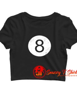 Retro Vintage 8 Ball Logo Crop Top Shirt
