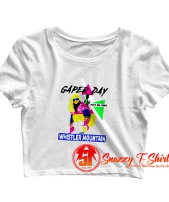 Retro Vintage Gaper Day 1991 Whistler Ski Crop Top Shirt