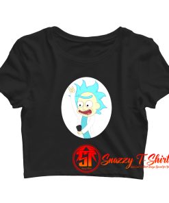 Rick And Morty Selfie Tiny Rick Girls Crop Top Shirt