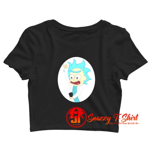 Rick And Morty Selfie Tiny Rick Girls Crop Top Shirt