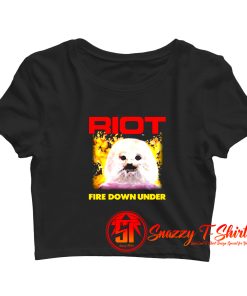 Riot Fire Down Under Heavy Metal Running Wild Crop Top Shirt