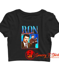 Ron Swanson Homage Crop Top Shirt
