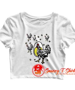 Roseanne Chicken Crewneck Crop Top Shirt