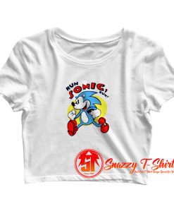 Run Sonic The Hedgehog Cartoon Crop Top Shirt