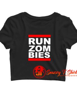 Run Zombies Retro Crop Top Shirt