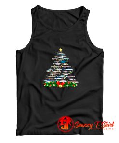 SHARK Christmas Tree Sweater Tank Top