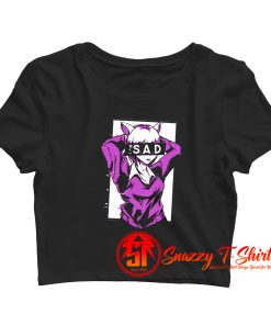 Sad Emo Girl Crop Top Shirt