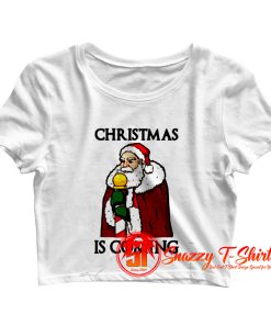 Santa Christmas is Coming Crop Top Shirt