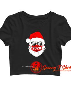 Santa Claus face mask 2020 Christmas Crop Top Shirt