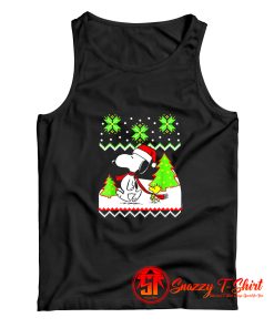 Santa Peanuts Snoopy And Woodstock Tank Top