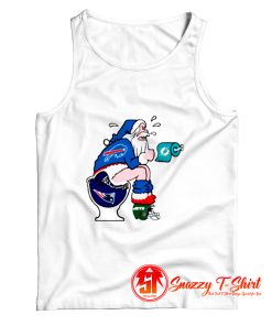 Santa Sitting Toilet New England Patriots Tank Top