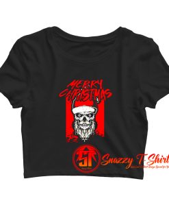 Santa Skull Freaky Horror Crop Top Shirt