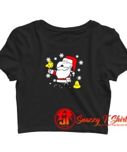 Santa Snoopy Crop Top Shirt