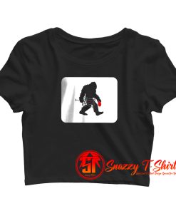Sasquatch Disc Golf Bigfoot Crop Top Shirt