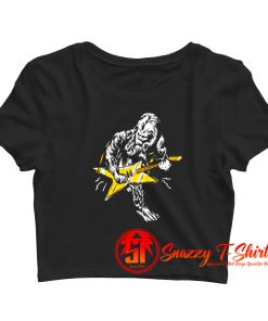 Sasquatch Playing Guitar Crop Top Shirt