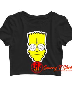 Satanic Bart Simpson Crop Top Shirt