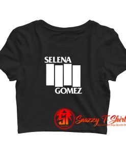 Selena Black Flag Crop Top Shirt