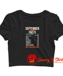 September Guy Facts Crop Top Shirt