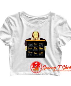 Shakespeare Insults Crop Top Shirt
